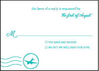 Classic Destination Letterpress Reply Design Small
