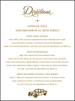 Classic Manhattan Letterpress Direction Design Small