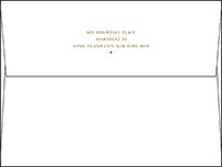 Classic Manhattan Letterpress Envelope Design Small