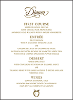 Classic Manhattan Letterpress Menu Design Small