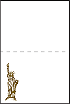 Classic Manhattan Letterpress Placecard Fold Design Small