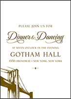 Classic Manhattan Letterpress Reception Design Small