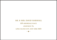 Classic Manhattan Letterpress Reply Envelope Design Small