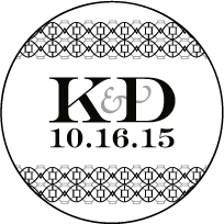 Classic Monogram Letterpress Coaster Design Small