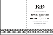 Classic Monogram Letterpress Program Design Small