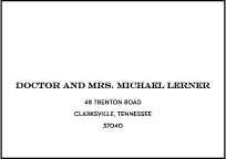Classic Monogram Letterpress Reply Envelope Design Small