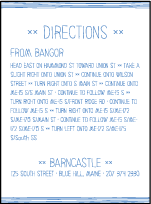 Classic Stitch Letterpress Direction Design Small
