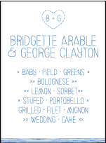 Classic Stitch Letterpress Menu Design Small