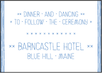 Classic Stitch Letterpress Reception Design Small
