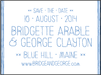 Classic Stitch Letterpress Save The Date Design Small