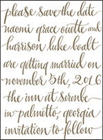 Colette Letterpress Save The Date Design Small