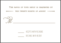 Collection Letterpress Reply Design Small