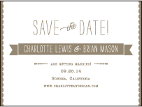Collection Letterpress Save The Date Design Small