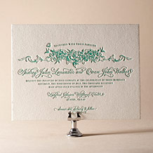 Conservatory Letterpress Invitation Design Small