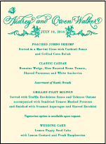 Conservatory Letterpress Menu Design Small