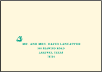 Conservatory Letterpress Reply Envelope Design Small