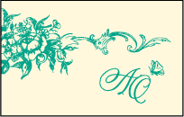 Conservatory Letterpress Reply Postcard Front Design Small