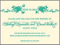 Conservatory Letterpress Save The Date Design Small
