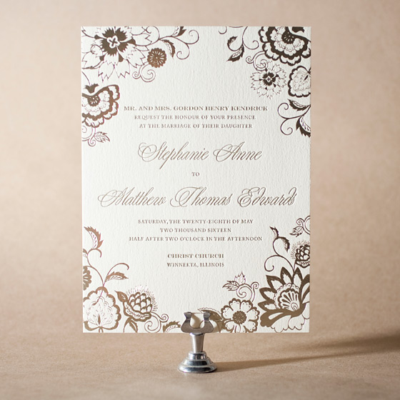 Coriander Letterpress Invitation Design Small