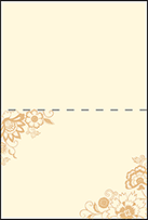 Coriander Letterpress Placecard Fold Design Small