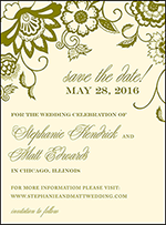Coriander Letterpress Save The Date Design Small