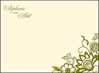 Coriander Letterpress Thank You Card Flat Design Small