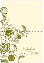 Coriander Letterpress Thank You Card Fold Design Small