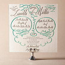 Coronado Letterpress Invitation Design Small