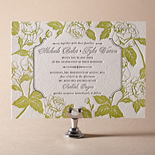 Cotillion Letterpress Invitation Design Small