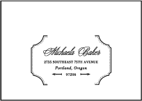 Cotillion Letterpress Reply Envelope Design Small