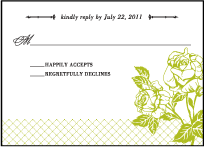 Cotillion Letterpress Reply Design Small