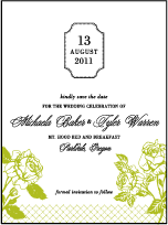 Cotillion Letterpress Save The Date Design Small