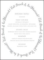 Credence Letterpress Menu Design Small