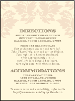 Damask Letterpress Direction Design Small