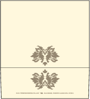 Damask Letterpress Envelope Design Small