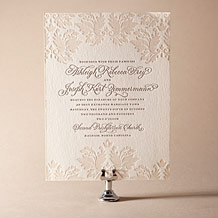 Damask Letterpress Invitation Design Small