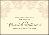 Damask Letterpress Reception Design Small