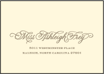 Damask Letterpress Reply Envelope Design Small