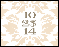 Damask Letterpress Stamp Design Small
