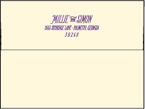Darling Millie Letterpress Envelope Design Small