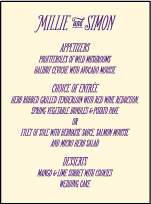 Darling Millie Letterpress Menu Design Small