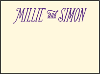 Darling Millie Letterpress Placecard Flat Design Small