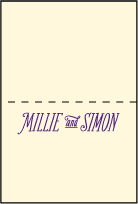 Darling Millie Letterpress Placecard Fold Design Small