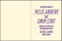 Darling Millie Letterpress Program Design Small