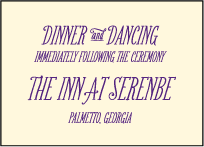 Darling Millie Letterpress Reception Design Small
