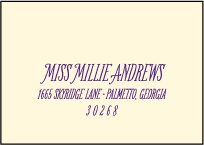 Darling Millie Letterpress Reply Envelope Design Small