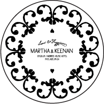 Dash Letterpress Coaster Design Small