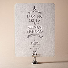 Dash Letterpress Invitation Design Small