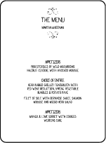 Dash Letterpress Menu Design Small