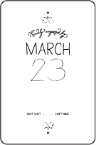 Dash Letterpress Reply Postcard Front Design Small